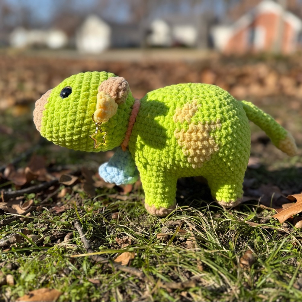 Green Plush Toy for Small Pets